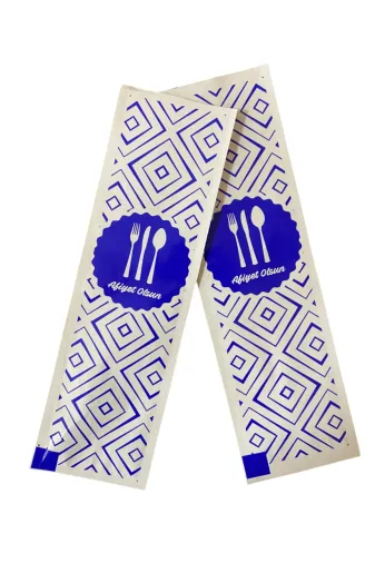 otel bukleti afiyetolsunkagitbuklet1 Desenli Afiyet Olsun Yazlı Çatal Bıçak Kaşık Kılıfı-Kağıdı Tek Kullanımlık 8Cm X 24Cm 100 Adet