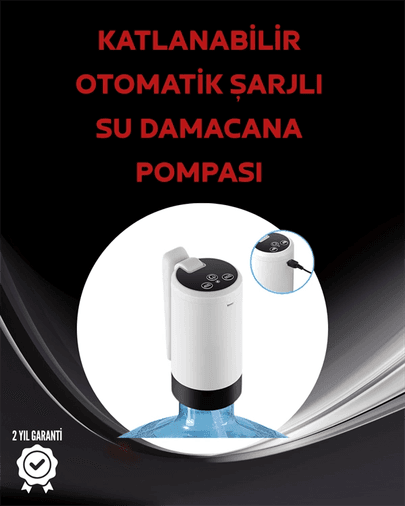 Otomatik Şarjlı Damacana Pompası Ev Ofis Kamp Kullanım