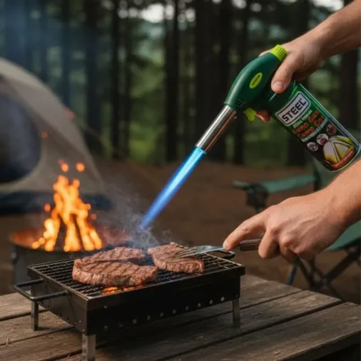 Outdoor Kamp, Piknik ve Tamir İşleri İçin Kamp Gazı Seti – Taşınabilir Pürmüz Alev Tabancası ve Yüksek Performanslı Gaz Kartuşu (4745)