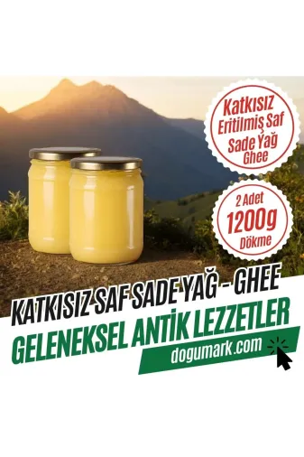OVADAN SOFRAYA 030540-trt (Net 1200G 2 Kavanoz) Katkısız Sade Sarı Yağ - Saf - Ghee (Net 1200G 2 Kavanoz) Dökme