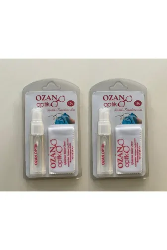 Ozan Optik TYBKK3M7MEJUG78C61 Kirmasti Optik 2 Adet Gözlük Temizleme Seti Set Optik Ve Güneş Gözlüğü Temizleme Solüsyonu Ve Bezi