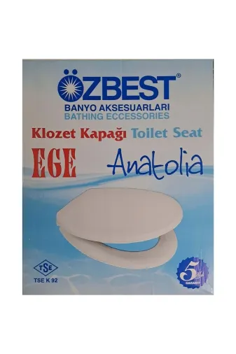 Özbest HBCV000072ZXYI Ege Anatolia ( Akdeniz ) ( 36 X 43 Cm ) Normal Kapanan Plastik Klozet Kapağı
