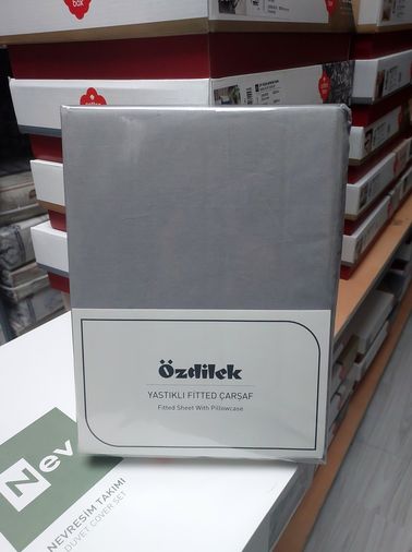 Özdilek Colourist Fitted Lastikli Tek Kişilik Battal Çarşaf Seti (120x200)-Silver Gri