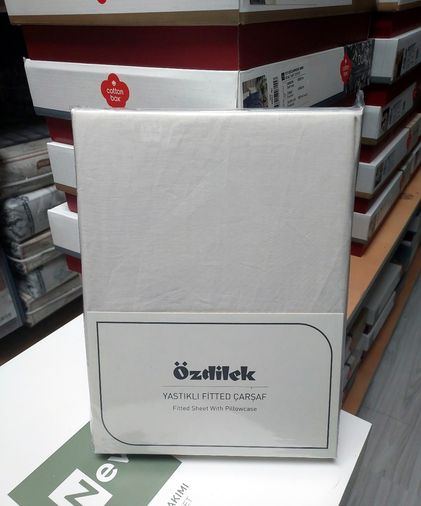 Özdilek Colourist Fitted Lastikli Tek Kişilik Battal Çarşaf Seti (120x200)-Vanilya