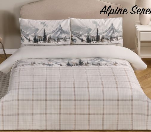 Özdilek Nev Serisi -Mavi Alpine Serenity Yeni-Çift Kişilik  Nevresim Takımı