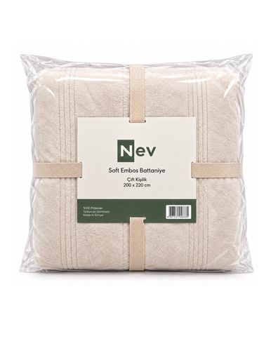 Özdilek Nev Serisi Soft Embos Çift Kişilik Battaniye (200x220) - Kemik