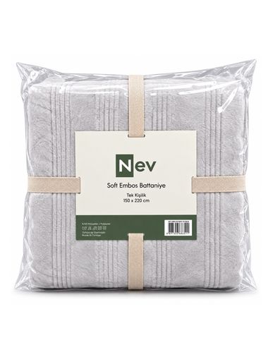 Özdilek Nev Serisi Soft Embos Tek Kişilik Battaniye (150x220) - Gri