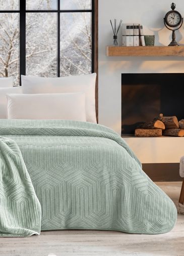 Özdilek Prestige Kalın Embos Çift Kişilik Battaniye (220x240)-A.Yeşil Yeni
