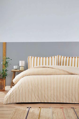 Özdilek Ranforce -Cabana Line Gold- Lastikli Çarşaflı Çift Kişilik Nevresim Takımı