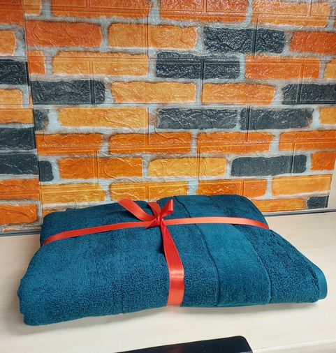 Özdilek Svv Border Büyük Boy Banyo Havlusu (89x173) - Dark Teal (Koyu Turkuaz)