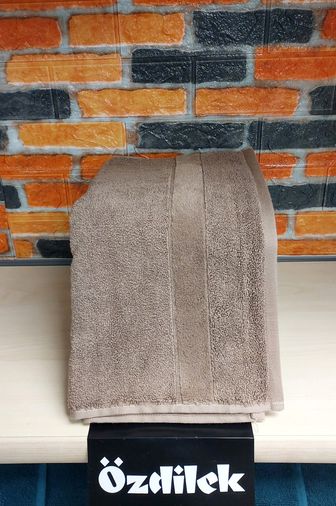 Özdilek Svv Border Kalın ve Süper Emici Yeni Seri Banyo Havlusu (76x147) - Light Brown (A.Kahve)