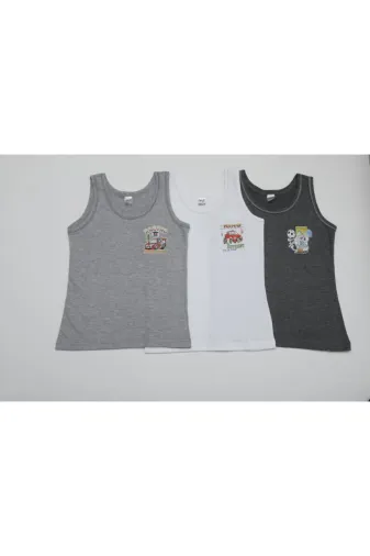 Öztaş Underwear OZT3016-F Erkek Çocuk Süprem Atlet Set 3'lü