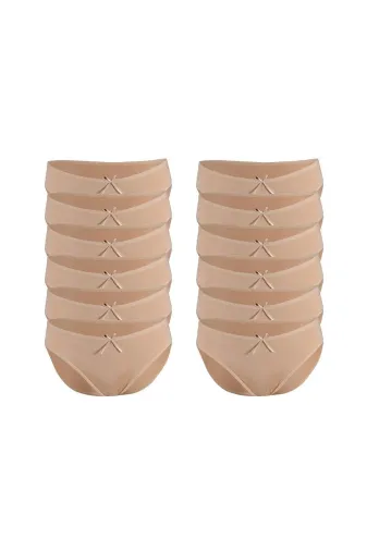 Özten İç Giyim ISOZTN12LI201 Özten Kadın 12'li Paket Bambu Bikini Külot
