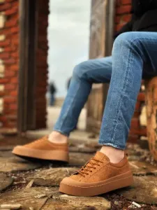 Pabucmarketi Bağcıklı Casual Erkek Ayakkabı TABA