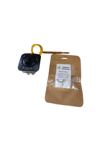 Pakkens TERMOSTAT+BEZ Çay Kazanı Termostatı Çay Makinesi Termostatı + 1 Paket 5 Adet Musluk Bezi Safir Çay Kazanlari