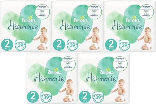 Pampers Harmonie Bebek Bezi Beden:2 (4-8KG) Mini 195 Adet Mega Ultra Fırsat Pk