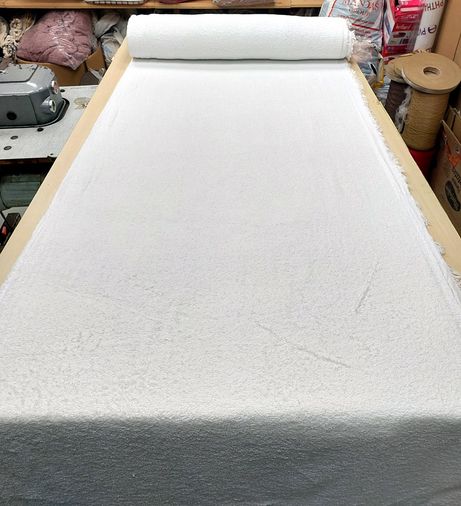 Pamuklu Havlu Kumaşı En 160cm Beyaz