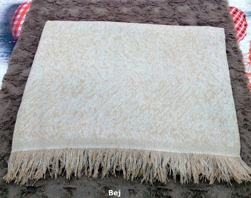 Pamuklu Kaymaz Ebruli Koltuk-Çekyat Örtüsü (13 RENK)-Bej