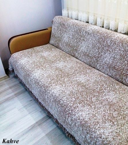 Pamuklu Koltuk-Çekyat Örtüsü Kahve