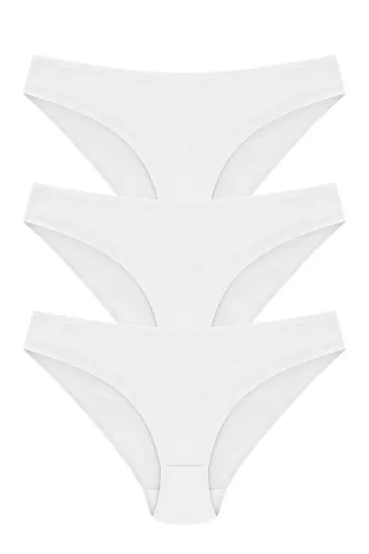 Papatya BRWEZKLTR024 3 Adet Beyaz Renk Bikini Külot