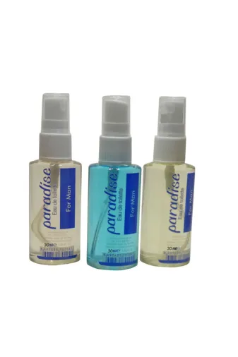 Paradise 8697431711088 Erkek Parfüm Kolonya 30 Ml X 3 Adet Değişik Koku Dolabilir