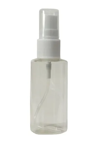 Paradise OtelBukleti-1245 Sert Plastik 50 Ml Boş Sprey Kolonya Dezenfektan Şişesi + Valf 10 Adet