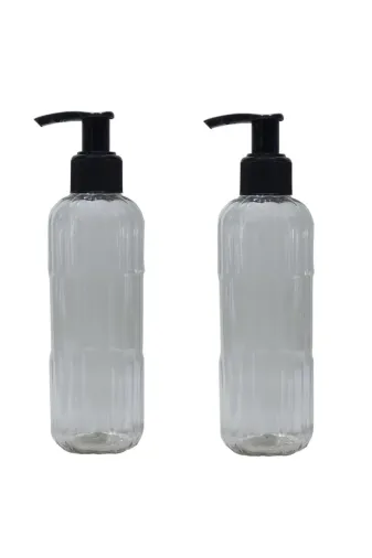 Paradise OtelBukleti-1246 Sert Plastik 400 Ml Boş Sprey Kolonya Dezenfektan Şişesi + Sıvı Sabun Pompalı 2 Adet