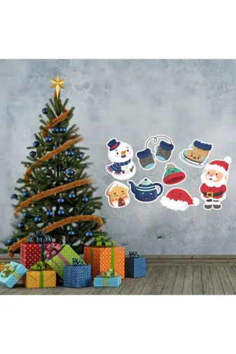 Parti Çocuk YENIDUVAR-STICKER-084 Yılbaşı Temalı Duvar Sticker
