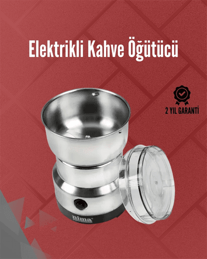 Paslanmaz Çelik Elektrikli Kahve Değirmeni | Sessiz, Hızlı, Çok Amaçlı Öğütücü (200w)