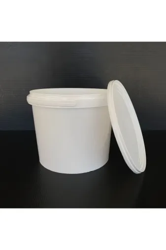 Pause Art Home 250CCKOVAPA222322FW222 5 Litre Plastik Kova - Beyaz - 5 Lt Sapli Gidaya Uygun Sizdirmaz Kilitli Kapakli Kova -5 Adet