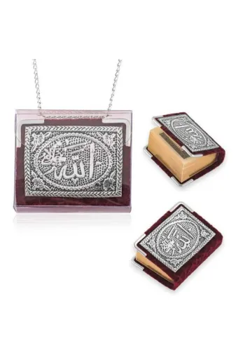 Pazarcan G-KR2550061 Zincirli Gümüş Küçük Kur’Anı-I Kerim