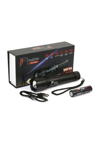 PeakStar Ps-1600 Süper Parlak Led Zoomlu 5 Mod Su Geçirmez Profesyonel Kamp Bekçi cı Feneri