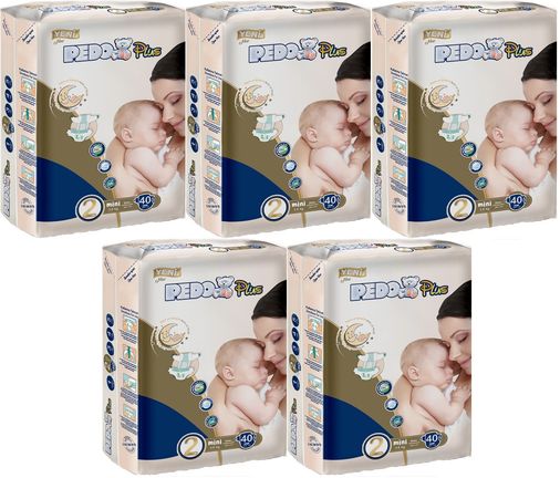 Pedo Plus Bebek Bezi 2 Beden 3-6 KG Mini 200 Adet Jumbo MeGa Pk