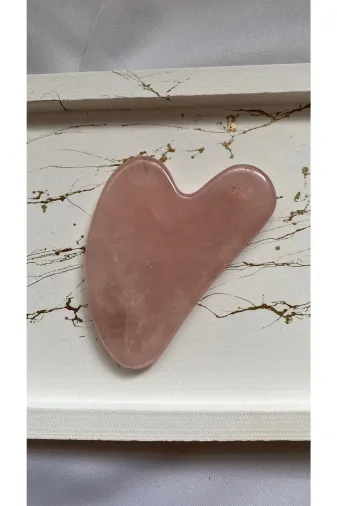 PelvedDesign 288282guasha Pembe Kuvars Doğal Taş Gua Sha Masaj Taşı Kaliteli