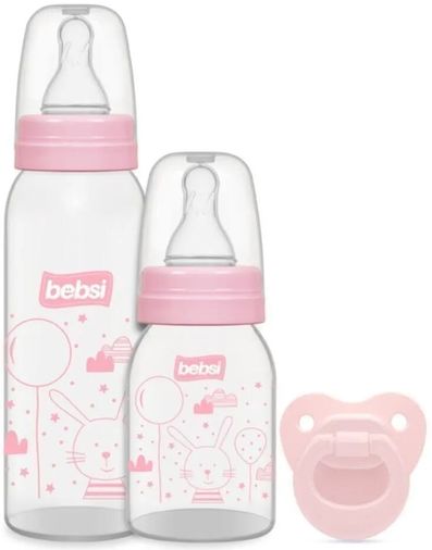 Pembe Biberon ve Emzik Seti