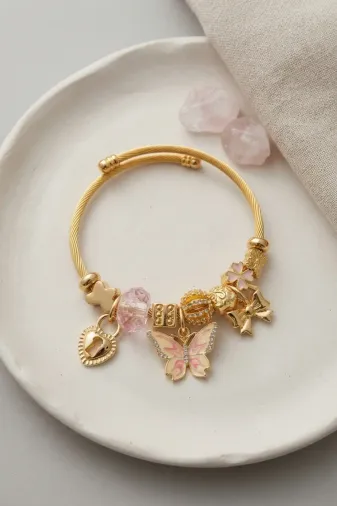Pembe Charmlı Bileklik TJ-BB8734