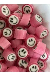 Pembe Gülenyüz Çilek Aromalı Lolly Akide Şeker 250 gr.