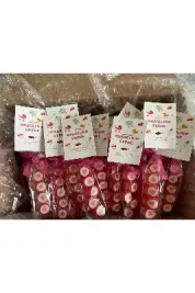 Pembe Kalp Parmak Şeker 50 Adet