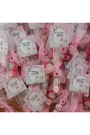Pembe Temalı Babyshower, Mevlit,Doğum Günü, Düğün, Nişan Şekeri 50 Adet