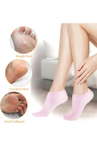 Perağ FH-54650 Silikon Pembe Çorap Ayak Bakım Çorabı
