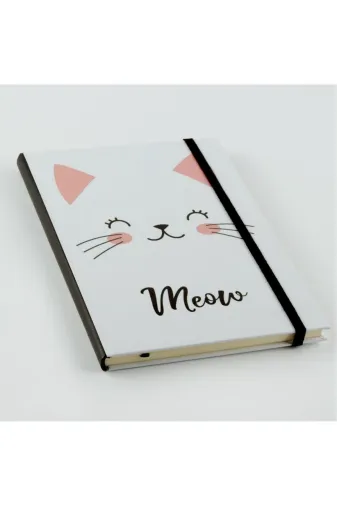 Peyless PY008007228 Marka: Kedi Figürlü Özel Tasarım Defter Renk:beyaz Kategori: Defterler