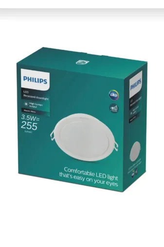 Philips Phılıps 3.5w Sıcak Beyaz Spot Armatür 3.5W 4000K Ilık Beyaz (Cool Wahi̇te) 255Lm Comfortable Led Spot Armatür 90Mm Dış, 80Mm Delik Çapıdır