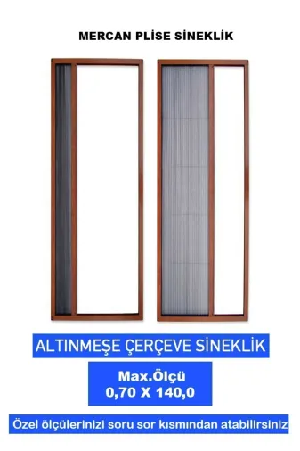 Plisem VLYMZ7X460N17056926803970 Plise Akordiyon Sürgülü Pencere Sineklikleri En-0.60 B0Y-130.0