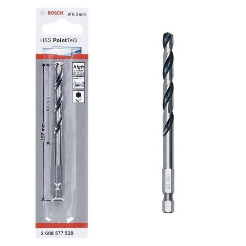 Pointteq Altıgen Şaftlı Hss Matkap Ucu 6,5 mm