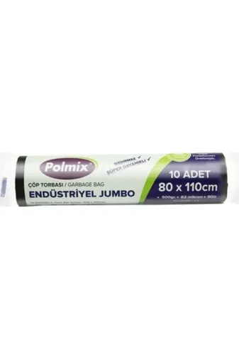 Polmix 8680697170427 Endüstriyel Çöp Poşeti Jumbo 80*110 400 Gr