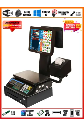 POS START PRSTJ-F1900C Barkod Sistemi | Pos Terazi | Prestij Set