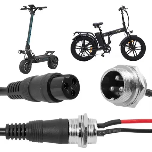 Powermaster 3 Pinli Ginger Elektrikli Bisiklet - Motosiklet - Araç Akü Şarj Konnektörü