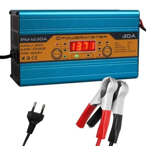 Powermaster Pm-1230 12 Volt Max 30 Amper Akü Şarj Cihazı