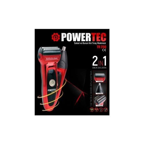 Powertec Tr-250 Siyah Sakal Ve Burun Kılı Tıraş Makinesi
