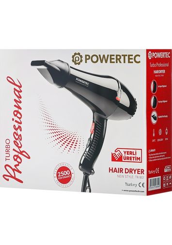 Powertec Tr-901 Turbo Profesyonel 2500W Fön Makinesi & Saç Kurutma Makinesi